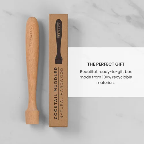 Vista 5 de A Bar Above Muddler negro para cócteles – Muddler de cóctel de 12 pulgadas de largo perfecto para triturar frutas, prensar cubos de menta y azúcar