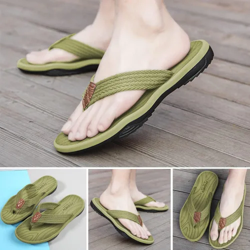 Vista 5 de MGGMOKAY Sandalias cómodas para hombre, con soporte de arco, sandalias casuales con correa en T para hombre, sandalias de verano para la playa