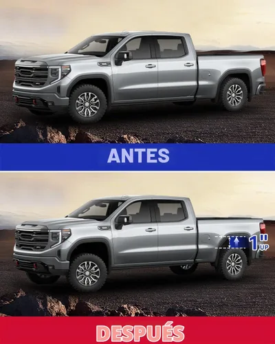 Vista 7 de Richeer Bloque de elevación de 1 pulgada compatible con Silverado 1500 1999-2024 2WD/4WD, Sierra 1500 1999-2024 2WD/4WD, kits de elevación