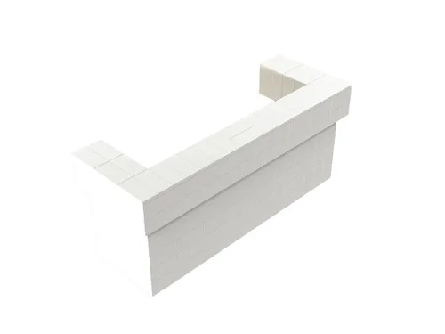 Vista 7 de EverBlock Kit de barra y mostrador en voladizo de 4 pies para uso en el hogar, ventas o eventos Bloques de construcción gigantes Fácil