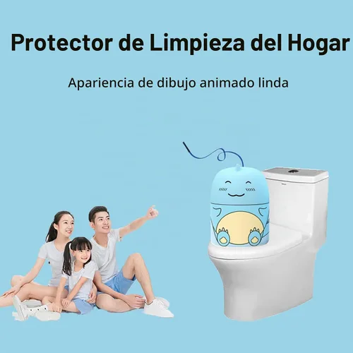 Vista 6 de Botella limpiadora de inodoros para limpiador de tanques azul lindo dinosaurio de larga duración automático limpiador de inodoro desodorante