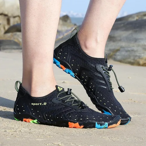 Vista 5 de SAGURAO - Zapatos de agua para hombre y mujer, zapatos de agua descalzos, de secado rápido, antideslizantes, para natación, piscina, playa