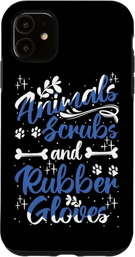 Vista 6 de Funda para iPhone 12 mini animales exfoliantes guantes de goma para asistente veterinario