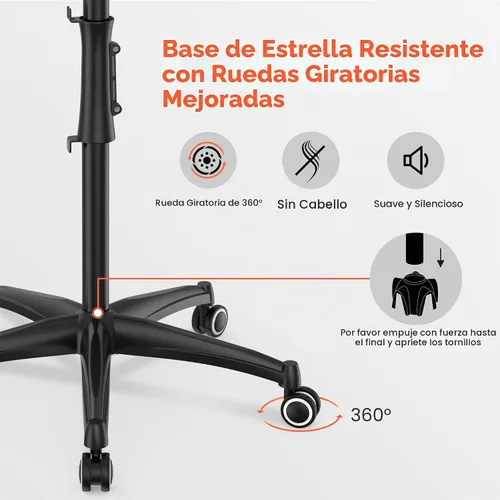 Vista 5 de TASALON Ionic - Secador de pelo con capucha, color gris, secador de pelo profesional para el hogar y el salón con 3 ajustes de temperatura