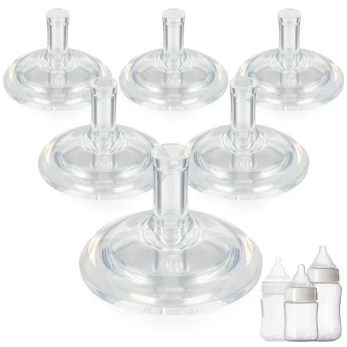 Vista 10 de Pezón de boquilla para Evenflo Balance Plus biberones de cuello ancho y biberones de vidrio, flujo variable, pezones de conversión de silicona, más