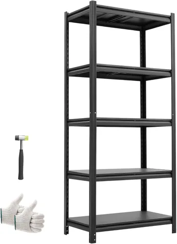 Vista 19 de VEVOR Storage Shelves, 5-Tier Adjustable, 2000 lbs Capacity, Heavy Duty Garage Storage Shelving Unit, Metal Utility Rack Shelf, for Kitchen Pantry