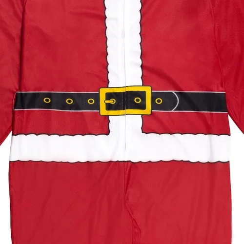 Vista 3 de Dreamwave Christmas Santa Claus Fleece Zip Up Costume Coverall Toddler to Adult