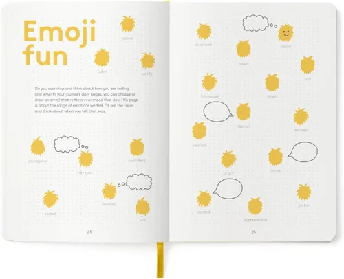 Vista 3 de HappyMe - Diario de gratitud para niños con indicaciones diarias, cuaderno de escritura para expresar pensamientos y sentimientos, mentalidad