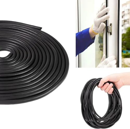 Vista 8 de Barra trasera de 1/2 pulgada, protector de calafateo de espuma negra para huecos y sellado de puerta, relleno de juntas de expansión de hormigón