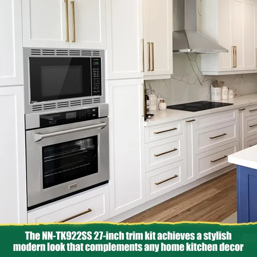 Vista 2 de NN-TK922SS - Kit de moldura de microondas de 27 pulgadas compatible con hornos microondas Panasonic, para horno microondas de 2.2 pies cúbicos, kit
