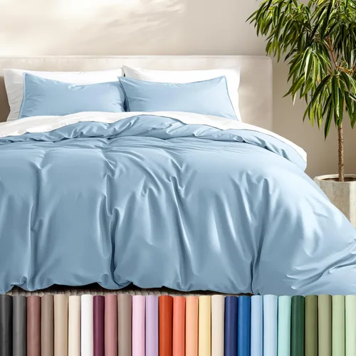 Vista 34 de Bare Home - Funda de edredón de ropa de cama extra larga - Colección premium de 1800 hilos súper suave - Funda de edredón ligera y fresca - Ropa