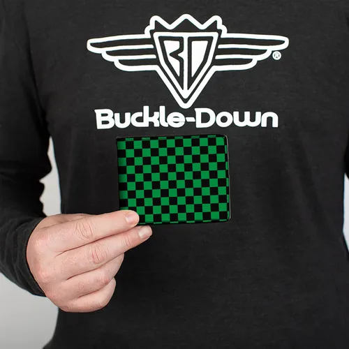 Vista 3 de Buckle-Down Billetera plegable a cuadros para hombre
