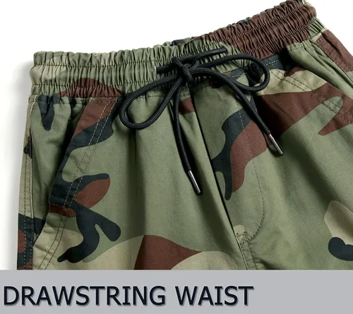 Vista 3 de LOKTARC Pantalones deportivos tipo cargo de camuflaje para niños