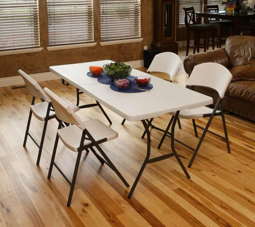 Vista 2 de Lifetime Productos Silla Plegable Contorneada, Blanco