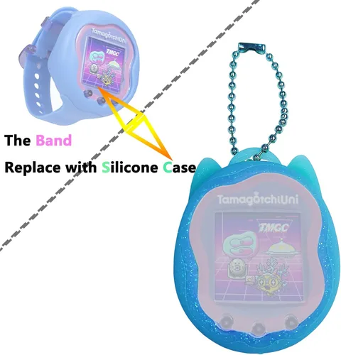 Vista 4 de JCHPINE Funda de silicona de repuesto para Tamagotchi Uni, protector de pantalla para accesorios para mascotas Tamagotchi Uni Band