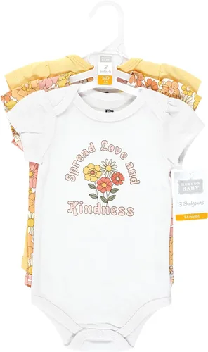 Vista 264 de Hudson Baby baby-girls Cotton Bodysuits 3-pack