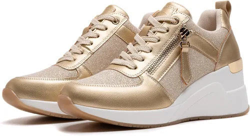 Vista 6 de Viscozzy Zapatillas de tacón alto con cuña para mujer