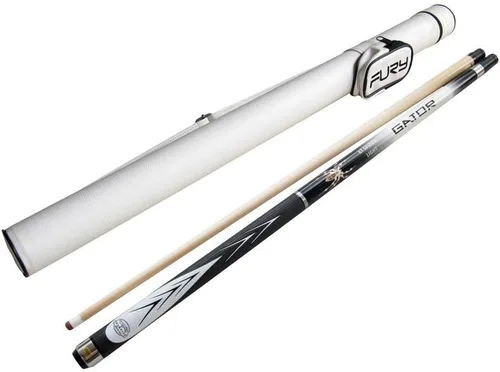 Vista 2 de Champion Spider White Billiards Maple Pool Cue Stick 18 oz, caja blanca para taco de piscina, guante de campeón
