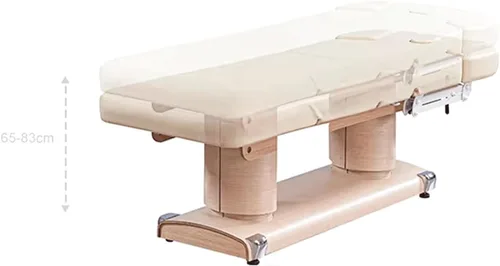 Vista 4 de DERMALOGIC Belvedere - Mesa eléctrica de tratamiento de spa con 4 motores, cama de masaje con base de madera, equipo de masaje de salón de spa