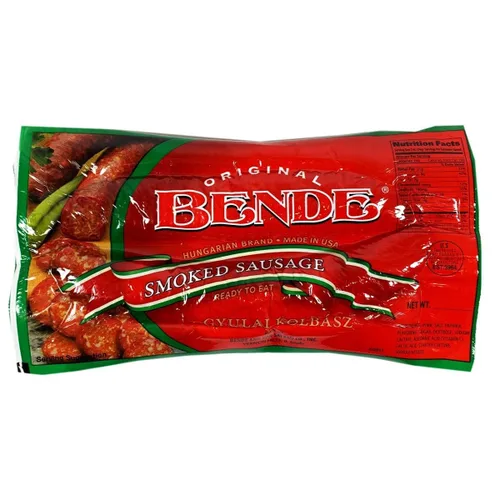 Vista 3 de Bende Gyulai Kolbász Salchicha Ahumada Original Marca Húngara Paquete de 5
