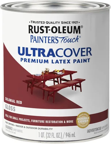 Vista 29 de Rust-Oleum 1976502 Painter's Touch - Pintura de látex, cuarto de galón, negro plano, 32 onzas líquidas, (paquete de 1)