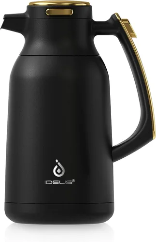 Vista 10 de IDEUS Jarra térmica para café, frasco de acero inoxidable con aislamiento al vacío de doble pared, jarra de agua, servidor de café y dispensador