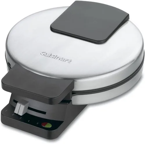 Vista 2 de Cuisinart Classic Maker, gofre redondo, plateado y abrelatas eléctrico CCO-50BKN Deluxe, color negro