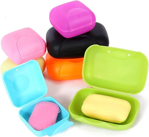 Vista 7 de uxcell Plástico Viaje Mini Jabonera Caja Titular Caja Contenedor Azul