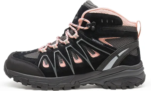 Vista 4 de NORTIV 8 Botas de senderismo impermeables para mujer botas de senderismo al aire libre senderismo campamento senderos