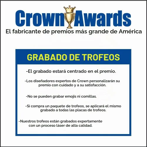 Vista 2 de Crown Awards - Trofeos de dominó, premio de trofeo de dominó de oro de 6 pulgadas, personalizado con tu propio grabado