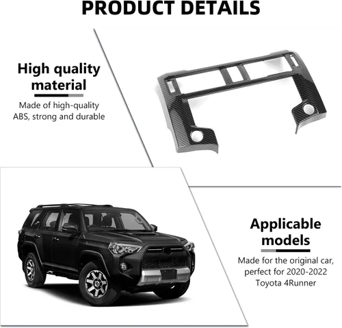 Vista 3 de RAZPOY Cubierta de panel de navegación para 4Runner 2020+, cubierta de consola central, cubierta de tablero GPS, compatible con accesorios Fibra