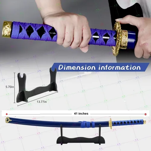 Vista 4 de Katana Last Samurai - Espada de acero inoxidable real, espiga completa, forjada a mano, no acero al carbono, forjada a mano