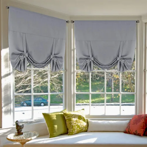 Vista 21 de H.Versailtex Estor Enrollable Borgoña para Ventana Pequeña con Aislamiento Térmico de Ahorro de Energía Panel de Cortina Corta con Bolsillo