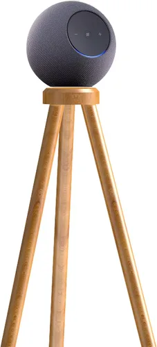 Vista 7 de Soporte de trípode de madera para Echo Studio (nuevo estudio 2025), SONOS Era100 y SONOS Era100sl, mejora la calidad del sonido mientras decoras tu
