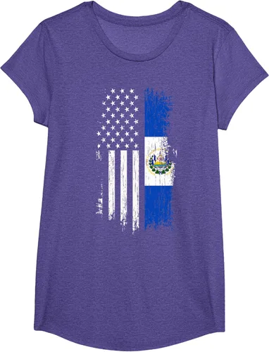 Vista 21 de Camiseta de la bandera de Estados Unidos salvadoreño - Camiseta de El Salvador USA