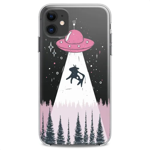 Vista 11 de Funda de poliuretano termoplástico compatible con iPhone 16e 15 14 13 12 11 Pro Max Plus Mini Xs Xr X 8 7 6 5 SE Spaceship Alien Outer Space Slim