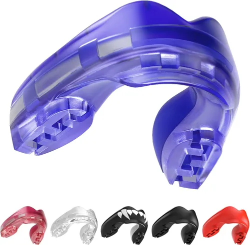 Vista 7 de SAFEJAWZ Protector bucal para aparatos ortopédicos, protección superior e inferior, protector bucal remoldeable con estuche para boxeo, baloncesto