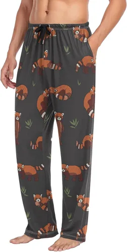Vista 5 de YYZZH Racoons Family Pattern - Pantalones de pijama para hombre, ropa de dormir