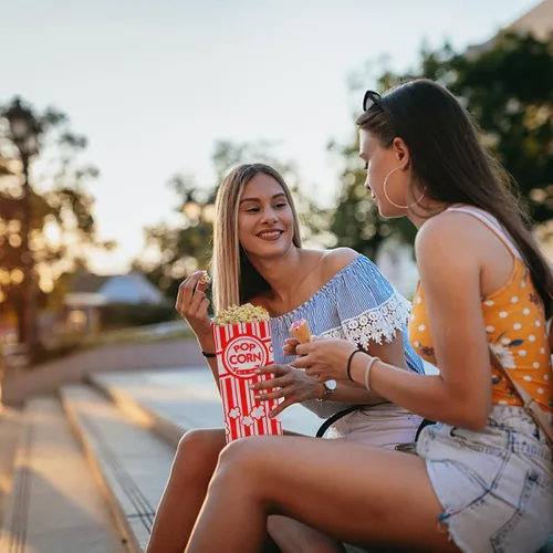 Vista 6 de 100 bolsas de papel para palomitas de maíz, bolsas de palomitas de maíz de 1 oz porciones individuales para fiestas de máquinas de palomitas