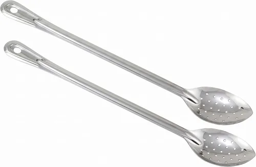Vista 2 de Winco Cuchara para untar de acero inoxidable de 18 pulgadas, perforada