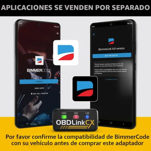 Vista 5 de OBDLink CX Bimmercode Bluetooth 5.1 OBD2 adaptador para BMW/Mini, funciona con iPhone/iOS y Android, codificación de coche, escáner de diagnóstico
