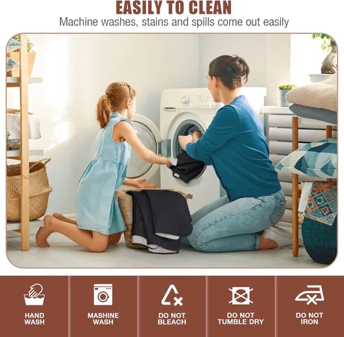 Vista 6 de VANSOFY Fundas Extra Grandes para Sofás Reclinables Seccionales, Fundas para Sofá Impermeables de 5 Piezas para Sofá Seccional en Forma de L, Funda