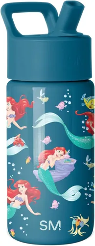 Vista 68 de Simple Modern Kids Summit - Botella de agua con tapa con pajilla, vaso de acero inoxidable de 14 onzas con aislamiento para niñas, para la escuela