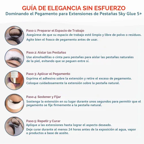Vista 2 de Sky Glue S+ - Pegamento para extensión de pestañas, 1-2 segundos, secado