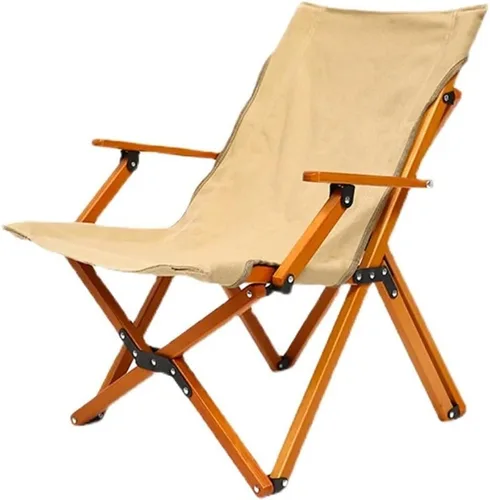 Vista 3 de Customized Canvas Folding Wood Chair – Easy-Fold Portable Outdoor Chair for Beach & Camping