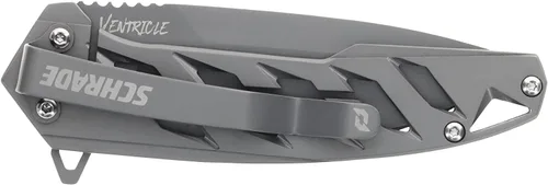 Vista 4 de Schrade Carpeta de ventrículo clase Delta de 7 pulgadas con hoja de acero AUS-10 de 3 pulgadas y mango de aluminio para EDC