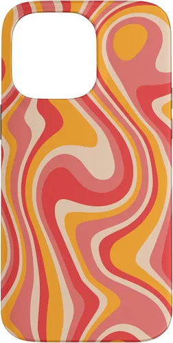 Vista 21 de Funda psicodélica para iPhone 16 Retro Groovy Liquid Swirl Hippie 70's 80's