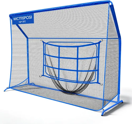 Vista 8 de Baseball Softball Net with Blocking System, Batting Cage Practice Net