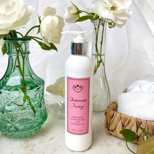 Vista 5 de Jaqua Aceite de masaje aromático para spa con aceite de jojoba, sésamo y girasol - Glaseado de crema de mantequilla