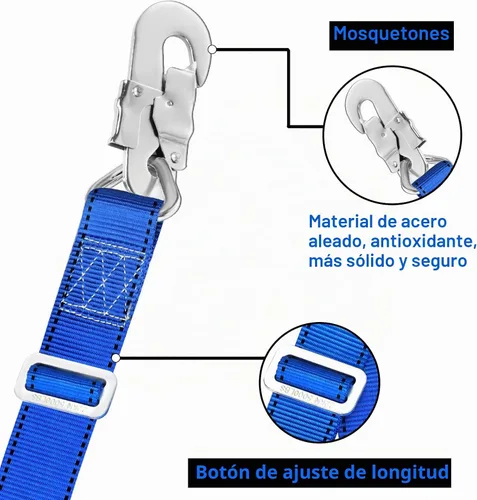 Vista 4 de Arnés de seguridad Trsmima, cordones de sujeción para cinturón de árbol